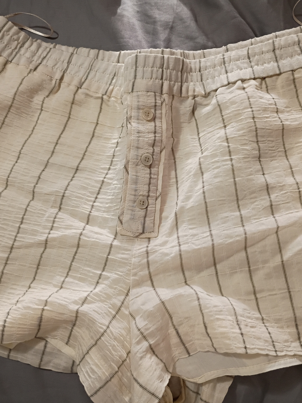 Zara From Anthropology Cream Lightweight Lined Shorts